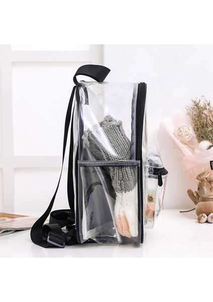 Gül Kırmızı Tarzı Kadın Sırt Çantası Şeffaf Su Geçirmez Pvc Çanta Kadın Moda Üniversite Öğrencileri Şeffaf Pullu Çanta Femme Sırt Çantaları Okul Çantası (Yurt Dışından) indirimleri