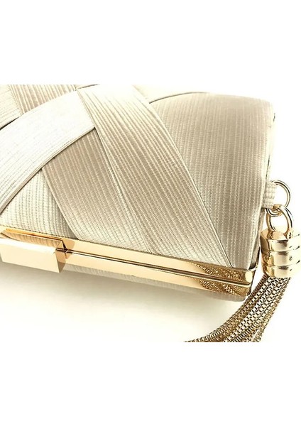 Mavi Göl Stili Yeni Cüzdan Şık Çok Renkli Akşam Yemeği Çantası Akşam Lüks Kadınlar Gelin Parti Balo Altın Püskül Düğün Debriyaj Çanta Ipek Çanta (Yurt Dışından) fırsatları