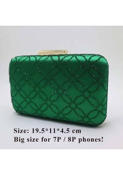 Kırmızı Stil 19X11,5X4,5 cm Royal Nightingales Büyük Kristal Abiye El Çantası ve Bayan Çantalar Için Abiye Çanta Çanta Zümrüt Yeşili Lacivert (Yurt Dışından) modelleri