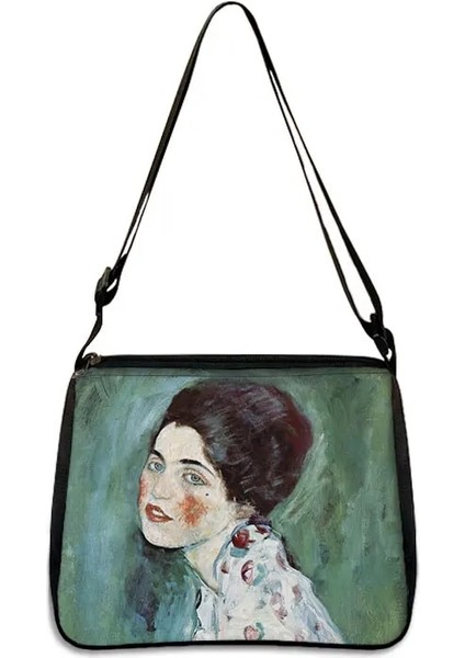 YXBMINGHUA24X Stili 20CMX24CM Gustav Klimt Yağlıboya Omuz Çantası Öpücük Gözyaşı La Virgen Debriyaj Kadın Rahat Çanta Kız Messenger Çanta Tuval Crossbody Çanta (Yurt Dışından)