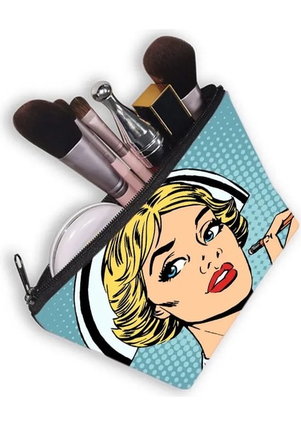 SHZBBLM17 Stili Hemşire Hastane Doktor Desen Sevimli Kozmetik Durumda Profesyonel Kadınlar Için Makyaj Çantası Moda Saklama Torbaları Çanta Fermuar Kılıfı (Yurt Dışından) modelleri