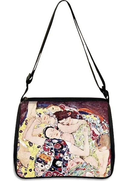 YXBMINGHUA07X Stili 25CMX30CM Gustav Klimt Yağlıboya Omuz Çantası Öpücük Gözyaşı La Virgen Debriyaj Kadın Rahat Çanta Kız Messenger Çanta Tuval Crossbody Çanta (Yurt Dışından) fırsatları