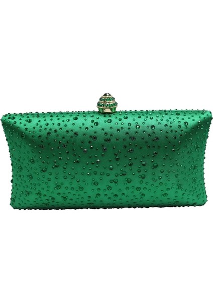Yeşil Stil 19,5X11X5 cm Kraliyet Bülbül Kırmızı Hard Case Kutusu Debriyaj Kristal Akşam Çantaları Bayan Parti Düğün Için Gelin Debriyaj Cüzdan Kristal Manşonlar (Yurt Dışından)