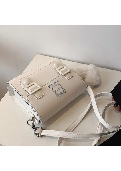 Beyaz Stil Kawaii Crossbody Çanta Bayan Omuz Çantası Sevimli Kedi Mektup Messenger Çanta Japon Moda Harajuku Y2K Lolita Kız Vintage Çanta (Yurt Dışından) indirimleri