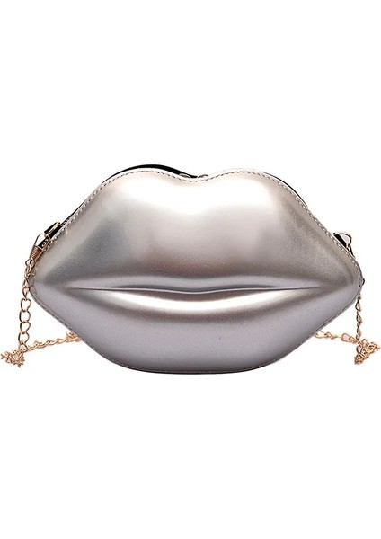 Gümüş Tarzı Lape Pvc Çanta Kadın Fermuar Omuz Çantası Crossbody Messenger Telefon Çanta Akşam Parti Manşonları Bolsas Fesmallna Saco (Yurt Dışından)