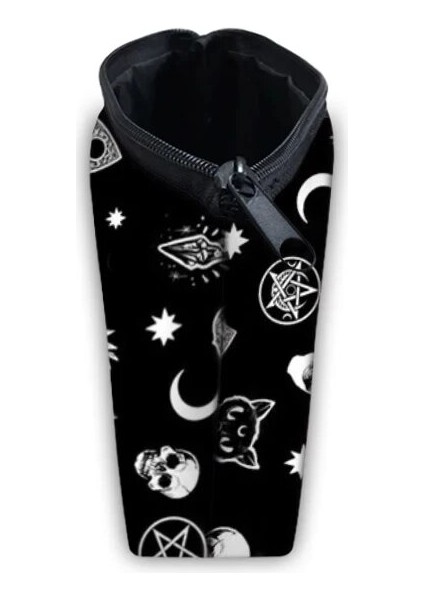 SHZBWITCH08 Stili Cadı Kara Kedi Dolu Şeytan Kozmetik Çantası Witchcrat Baphomet Kadınlar Makyaj Çantası Bayanlar Ruj Makyaj Organizatör Çantaları (Yurt Dışından) fırsatları