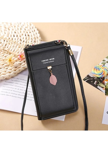 Siyah Stil Moda Kadın Çanta Kadın Küçük Omuz Çantaları Telefon Çanta Kart Sahipleri Kadınlar Için Debriyaj Crossbody Çanta Yeni Flap (Yurt Dışından)