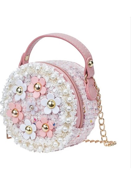 Pembe Tarzı Kadın Çanta Lady Küçük Kızlar Toddler Çanta Prenses Güzel Çanta Bebek Messenger Omuz Crossbody Çiçek Çanta (Yurt Dışından) fiyatları