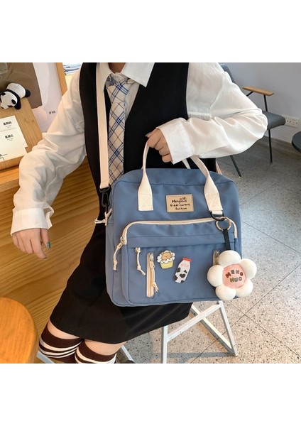 Vıp-Mavi Tarzı Aksesuarlarla Çiçek Su Geçirmez Okul Çantaları Kadın Işlevli Sırt Çantası Kadın Trendi Kawaool Sırt Çantaları Moda Sevimli Sınıf Bookbag Bayanlar (Yurt Dışından)