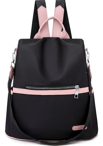 Siyah Stil Asual Oxford Sırt Çantası Kadın Siyah Su Geçirmez Naylon Genç Kızlar Için Okul Çantaları Yüksek Li Moda Seyahat Tote Packbag (Yurt Dışından)