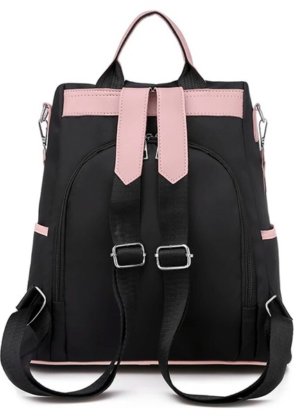 Siyah Stil Asual Oxford Sırt Çantası Kadın Siyah Su Geçirmez Naylon Genç Kızlar Için Okul Çantaları Yüksek Li Moda Seyahat Tote Packbag (Yurt Dışından) indirimleri