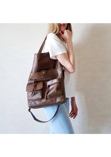 Siyah Stil 27CM7CM42CM Kadın Büyük Kapasiteli Çantalar Pu Leahter Kızlar Için Omuz Çantaları Kadın Yüksek Li Günlük Paket Lades' Alışveriş Crossbody Çanta (Yurt Dışından)
