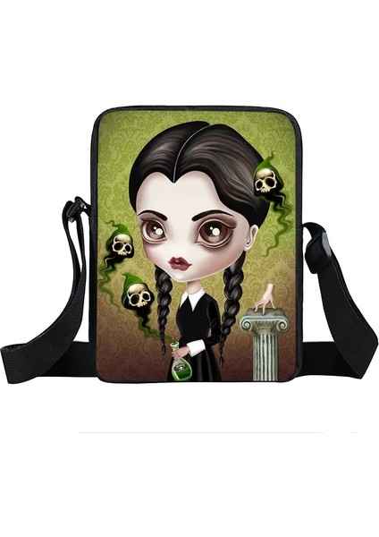 XKB-GETE19 Stili L23CM G17CM Y6CM Karikatür Gotik Kız Messenger Çanta Kadın Çanta Seyahat Için Bayanlar Omuz Çantası Tuval Crossbody Çanta Küçük Satchel Bookbag (Yurt Dışından)