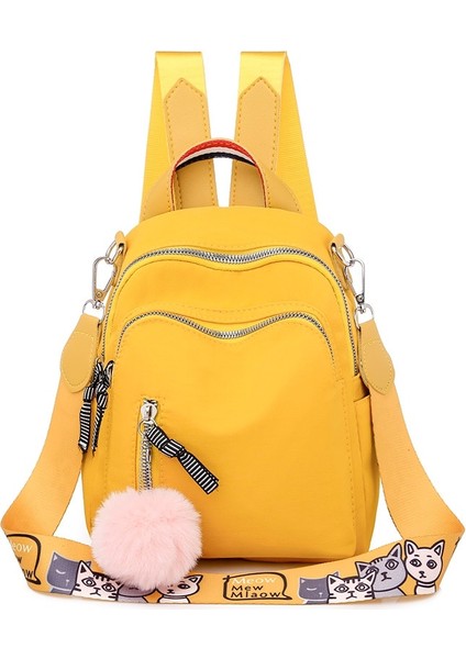 Sarı Stil Küçük Kadın Sırt Çantası Mini Sırt Çantası Kore Moda Bookbag Genç Kız Için Yüksek Li Seyahat Oxford Sırt Paketi Mochila Feminina (Yurt Dışından)