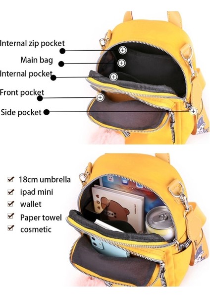 Sarı Stil Küçük Kadın Sırt Çantası Mini Sırt Çantası Kore Moda Bookbag Genç Kız Için Yüksek Li Seyahat Oxford Sırt Paketi Mochila Feminina (Yurt Dışından) indirimleri