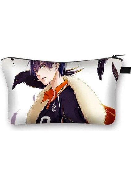 SHZBHKAIYUUCW07 Stili Voleybol Anime Haikyuu!! Kozmetik Çantası Oya Oya Oya Haikyuu Kadın Makyaj Çantası Shoyo Hinata Fly Yüksek Kız Makyaj Organizatör Çantaları (Yurt Dışından)