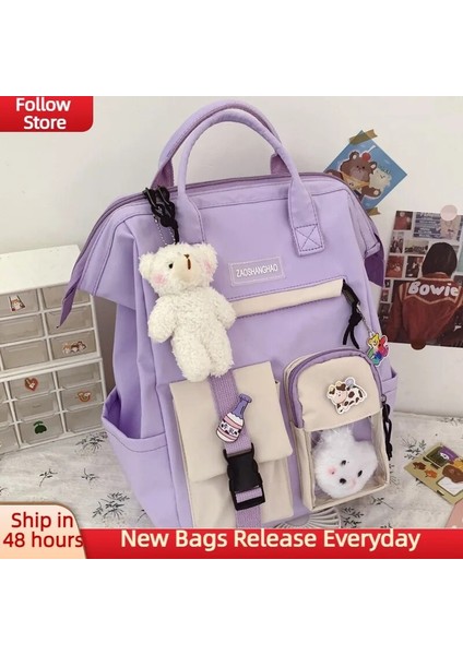 Yeşil Stil Oyuncaksız Kore Okul Sırt Çantası Eenage Kızlar Sevimli Sırt Çantaları Kadın Lise Çantaları Kadın Karikatür Sırt Çantası Seyahat Büyük A4 (Yurt Dışından) fiyatları