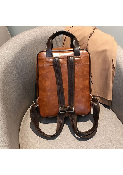 Kahverengi Tarzı 30X25X11CM Kadın Anti Hırsızlık Sırt Çantaları Öğrencileri Kahverengi Genç Kızlar Için Okul Çantaları Su Geçirmez Vintage Dizüstü Deri Büyük Seyahat Sırt Çantası (Yurt Dışından) fırsatları