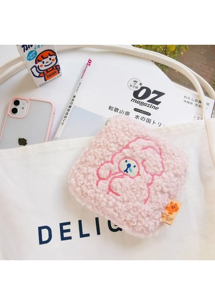 Pembe Tarzı Sevimli Bayan Mini Kozmetik Çantası Çanta Organizatör Peluş Nakış Ayı Köpek Tavşan Hijyenik Ped Tampon Saklama Kılıfı Kız Güzellik Kılıfı (Yurt Dışından) fırsatları