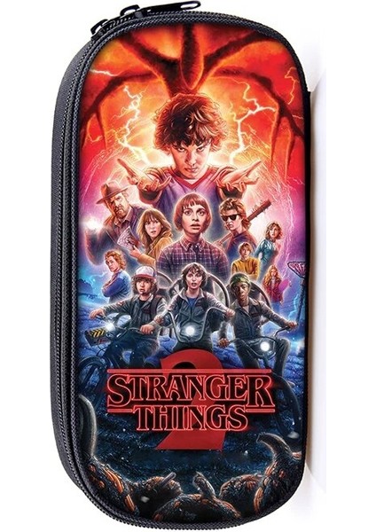 DQBBYABANCIBU09 Stili Stranger Things Kozmetik Çantası Kalem Çantaları Erkek Kız Okul Çantası Çocuk Kırtasiye Çantası Kadın Makyaj Çantası Çocuklar Kalem Kutusu (Yurt Dışından)