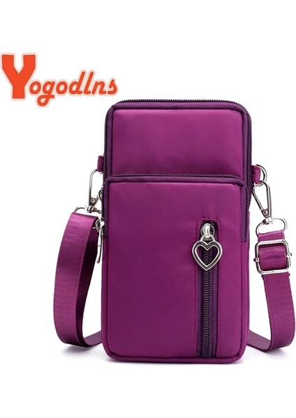 Gül Tarzı 9X5X18CM Yogodlns Kadınlar Için Crossbody Çanta Su Geçirmez Naylon Işlevli Rahat Küçük Çanta Cep Telefonu Kılıfı Crossbody Çanta Spor Çanta (Yurt Dışından) modelleri