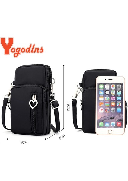 Gül Tarzı 9X5X18CM Yogodlns Kadınlar Için Crossbody Çanta Su Geçirmez Naylon Işlevli Rahat Küçük Çanta Cep Telefonu Kılıfı Crossbody Çanta Spor Çanta (Yurt Dışından) indirimleri