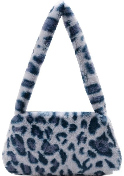 Gri Stil 28X14X3CM 2021 Sonbahar Moda Trendy Peluş Koltukaltı Omuz Çantası Kadın Zebra Desen Çanta Lüks Küçük Taşınabilir Seyahat Çantası (Yurt Dışından)