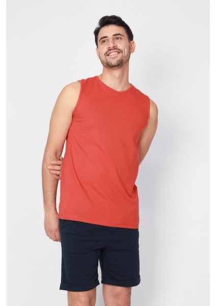 O-Yaka Kolsuz T-shirt Cuerposino - Turuncu fırsatları