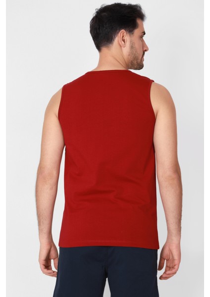 O-Yaka Kolsuz T-shirt Cuerposino - Bordo modelleri