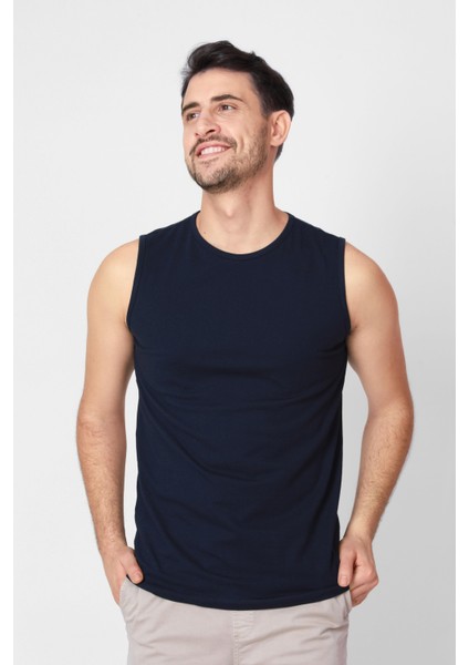 O-Yaka Kolsuz T-shirt Cuerposino - Lacivert fiyatları