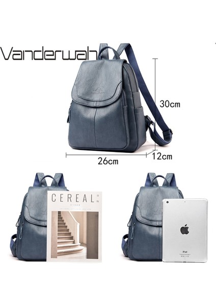 Bej Tarzı Kadınlar Büyük Kapasiteli Sırt Çantaları Yüksek Li Deri Kadın Bağbozumu Çanta Okul Çantaları Seyahat Sırt Çantası Bayanlar Bookbag Sırt Çantası (Yurt Dışından) fırsatları