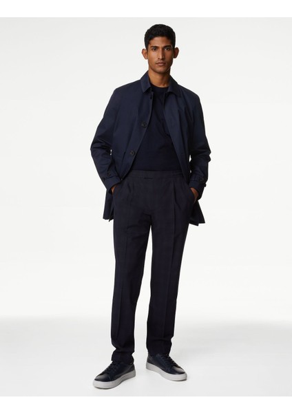 Tailored Fit Ekose Desenli Pantolon
