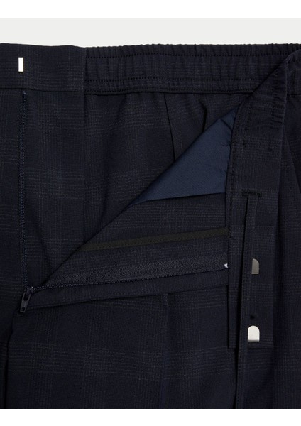Tailored Fit Ekose Desenli Pantolon