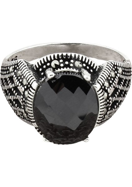 Erkek Yüzük Gümüş 925 Markazit Taşlı fiyatları