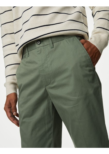 Marks & Spencer Regular Fit Hafif Dokulu Chino Pantolon