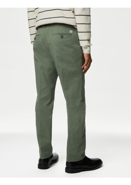 Marks & Spencer Regular Fit Hafif Dokulu Chino Pantolon