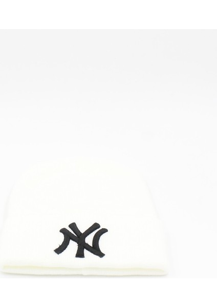 059 1000 Fosfor Yeşili Unisex Bere Beyaz Ny Tek Ebat