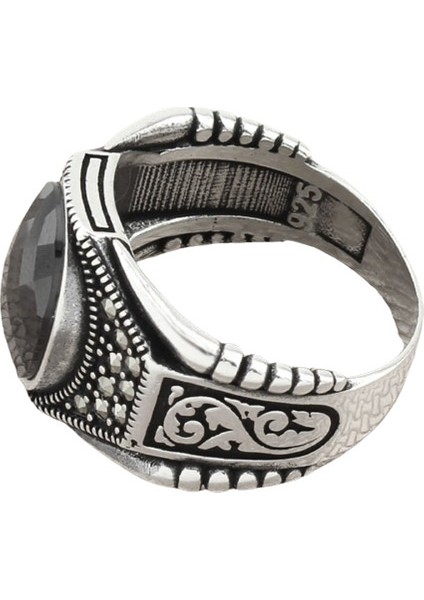 Erkek Yüzük Gümüş 925 Markazit Taşlı modelleri