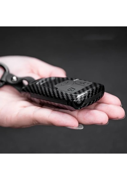Karbon Siyahı Araba Anahtarı Durum Kapağı Kabuk Karbon Fiber Audi A4 B9 A5 Aw Q7 4m Q5 Tt Akıllı Uzaktan Koruyucu Oto Aksesuarları (Yurt Dışından) modelleri