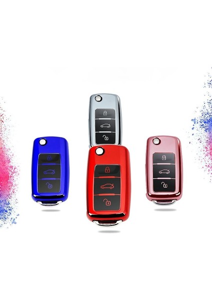 Pembe Aşınmaya Dayanıklı Yeni Yumuşak Tpu Tam Kapak Araba Anahtarı Durum Volkswagen Vw Passat Golf Jetta Bora Polo Sagitar Tiguan Aksesuarları (Yurt Dışından) indirimleri