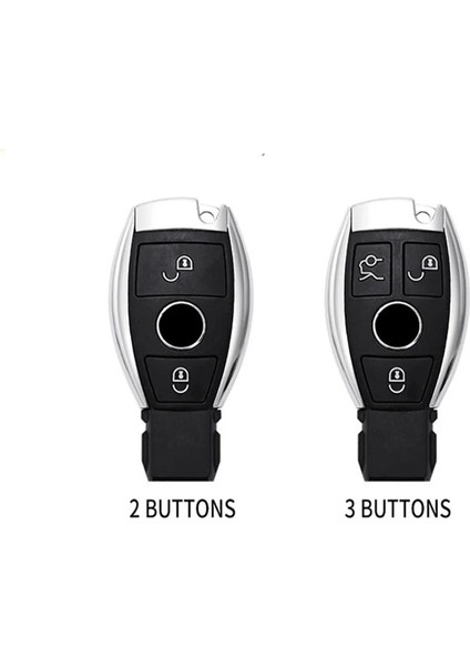 Gümüş Rengi Araba Anahtarı Kılıf Kapak Anahtar Çanta Mercedes Benz A B Lass Amg Gla Cla Glc W176 W221 W204 W205 Aksesuarları Tutucu Kabuk Anahtarlık (Yurt Dışından) indirimleri