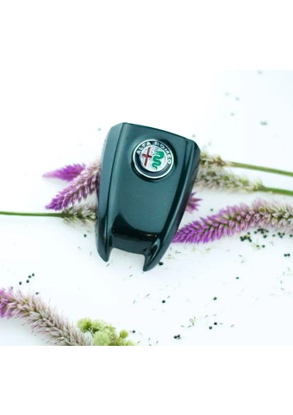 Koyu Yeşil -A Karbon Fiber Anahtar Kabuk Anahtar Kabuk 3D Anahtarlık Alfa Romeo Giulia Stelvio Araba Anahtarı Koruyucu Kapak (Yurt Dışından)