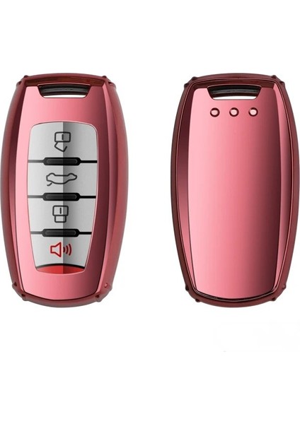 B-Pembe Moda Yumuşak Tpu Tam Kapak Araba Anahtarı Durumda Kabuk Çin Seddi Havalhover H6 H7 H4 H9 F5 F7 H2S Anahtarlık Oto Styling Aksesuarla (Yurt Dışından)