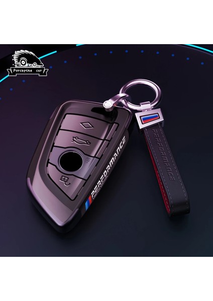 Siyah Gümüş Deri Nano Galvanik Araba Anahtarı Durum Kapağı Kabuk Bmw X1 X3 X4 X5 F15 X6 F16 Geries G11 F48 F F (Yurt Dışından)