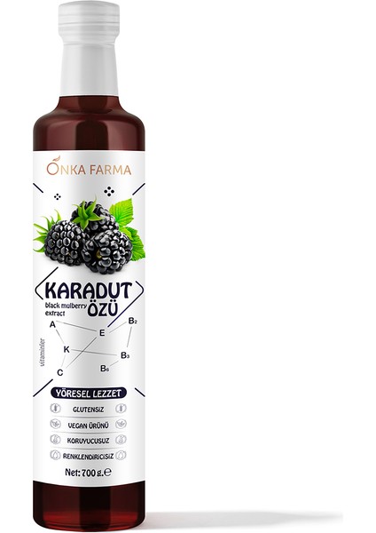 Karadut Özü 700 Gram Doğal Koruyucusuz Meyve Özü