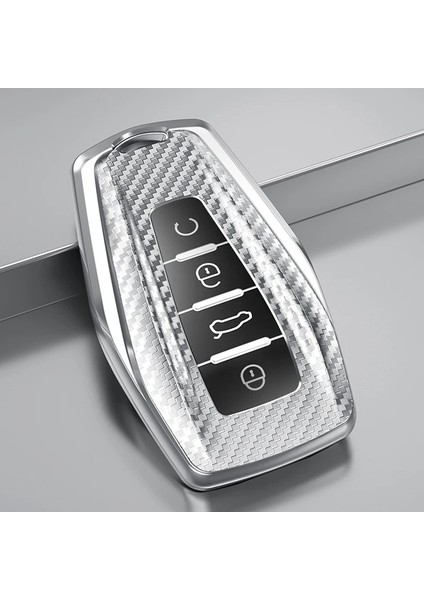 Sadece Gümüş Kasa Araba Anahtarı Kapağı Anahtarlık Kılıf Geely Coolray Atlas Boyue Nl3 Emgrand X7 Ex7 Suv Gt Gc9 Borui Araba Tutucu Çanta Şekillendirici Aksesuarları (Yurt Dışından) fiyatları