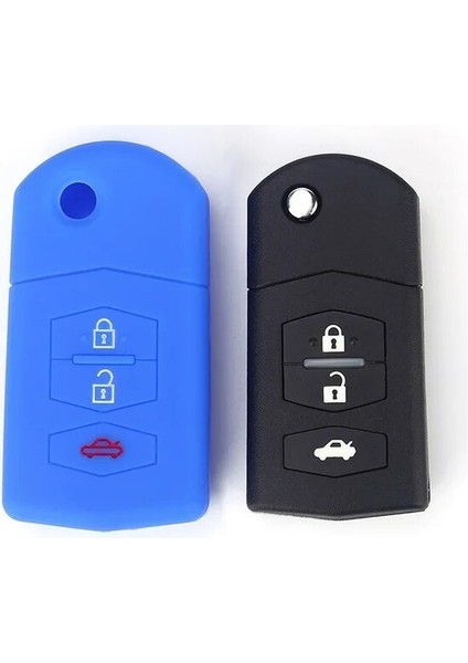 Taze Yeşil 3 Düğme Silikon Uzaktan Çevirme Anahtar Kapağı Mazda 2 Için Fit Demio Cx7 Cx9 Rx8 Mx5 Mpv Anahtarlık Kılıf Fob Kabuk Cilt Tutucu (Yurt Dışından) modelleri