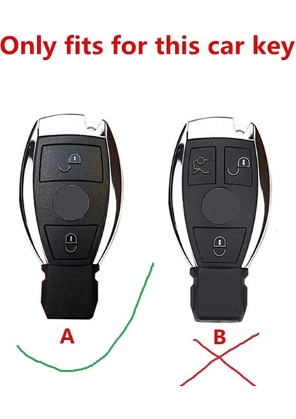 Mavi Anahtarlık 2 Düğmeler Yumuşak Tpu Araba Anahtarı Kılıf Kapak Kabuk Mercedes Benz W203 W204 W GLK300 Cls Clk Cla Slk C S E Sınıfı Aksesuarları (Yurt Dışından) fiyatları