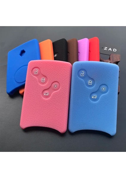 Beyaz Zad Silikon Kauçuk Araba Anahtarı Kasa Kapağı Tutucu Kabuk Renault Clio Logan Megane 2 3 Koleos Doğal Kart 4 Düğme Araba-Styling Fob (Yurt Dışından) modelleri