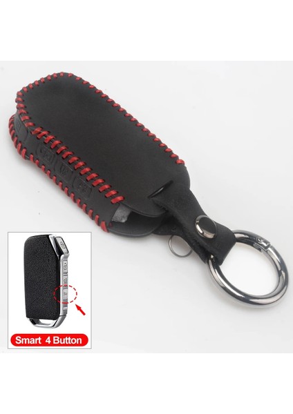 Akıllı 4 Düğme Kırmızı Araba Anahtarı Kılıfı Kia Ceed CD Sportage 4 Sorento Cerato K3 Forte K5 Optima Niro Soul 3 Telluride Aksesuarları (Yurt Dışından)